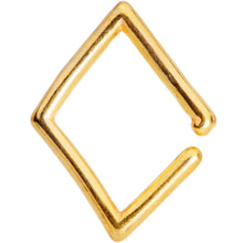将图片加载到图库查看器，16G 3/8 Gold Tone Rhombus Closure Ring

