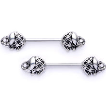 将图片加载到图库查看器，14G 5/8 Whimsical Round Elephant Barbell Nipple Ring Set

