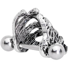 Load image into Gallery viewer, 16G 7/16 Scary Halloween Skeleton Hands Cartilage Cuff
