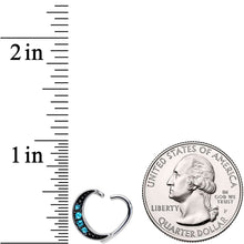 将图片加载到图库查看器，16G 3/8 Blue Gem Open Right Heart Closure Ring
