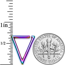 Load image into Gallery viewer, 16G 5/16 Rainbow Geometric Triangle Closure Ring
