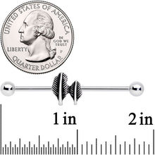 将图片加载到图库查看器，14G Southwest Feathers Industrial Barbell 38mm
