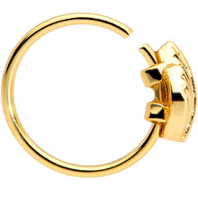 Load image into Gallery viewer, 20G 5/16 Gold Tone Feather Seamless Circular Ring
