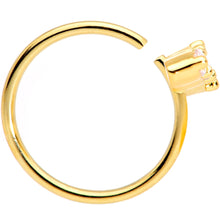 Load image into Gallery viewer, 20G 5/16 Clear CZ Gem Trio Gold Tone Seamless Circular Ring
