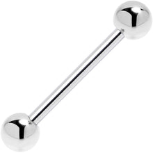 Load image into Gallery viewer, Solid 14k White Gold Barbell Tongue Ring 14G 5/8 5mm Ball

