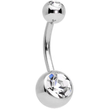 Load image into Gallery viewer, Blue Faux Druzy Clear Gem Belly Ring Set of 4
