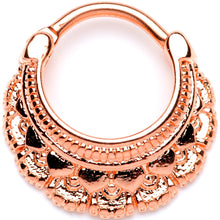 Load image into Gallery viewer, 16G 3/8 Rose Gold Tone Always Elegant Septum Clicker
