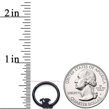 将图片加载到图库查看器，16G 3/8 Black Fantasy Dragon Hinged Segment Ring
