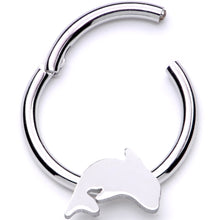 将图片加载到图库查看器，16G 3/8 Leaping Dolphin Hinged Segment Ring
