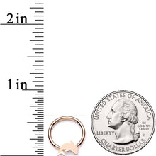 将图片加载到图库查看器，16G 3/8 Rose Gold Leaping Dolphin Hinged Segment Ring
