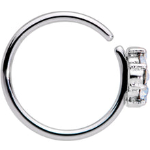 Load image into Gallery viewer, 20G 5/16 Blue White Faux Opal Cross Seamless Circular Ring
