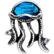 将图片加载到图库查看器，16G 1/4 Aqua Gem Jaunty Jellyfish Cartilage Tragus Earring
