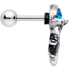 将图片加载到图库查看器，16G 1/4 Aqua Gem Jaunty Jellyfish Cartilage Tragus Earring
