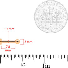 Load image into Gallery viewer, 16G 5/16 Clear Gem Rose Gold Tone Internally Threaded Labret Set

