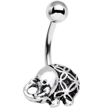Load image into Gallery viewer, Whimsical Round Antique Elephant Belly Ring
