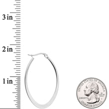 Load image into Gallery viewer, 40mm Stainless Steel Oval Hoop Earrings
