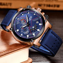 将图片加载到图库查看器，Men's Waterproof Modern Watch With Leather Belts, Stainless Steel Case Excellent Look Perfect Gift
