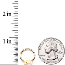 Load image into Gallery viewer, 16G 3/8 Gold Tone Leaping Dolphin Hinged Segment Ring
