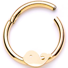 Load image into Gallery viewer, 16G 3/8 Gold Tone Whale of a Hinged Segment Ring

