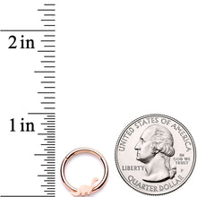 将图片加载到图库查看器，16G 3/8 Rose Gold Tone Tiny Dinosaur Hinged Segment Ring
