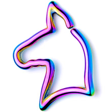 Load image into Gallery viewer, 16G 5/16 Rainbow Darling Doggy Cartilage Closure Ring
