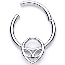 Load image into Gallery viewer, 16G 3/8 Happy Smiling Alien Hinged Segment Ring
