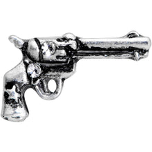 Load image into Gallery viewer, 16G 1/4 Clear Gem Rockin' Revolver Gun Cartilage Tragus Earring
