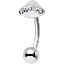Load image into Gallery viewer, 16G 5/16 Alien Spacecraft UFO Curved Eyebrow Ring
