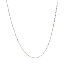 Load image into Gallery viewer, 14k White Diamond Cut Cable Link Chain 0.8mm
