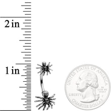 将图片加载到图库查看器，Creepy Crawly Spider Critters Double Mount Belly Ring
