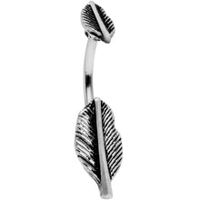 将图片加载到图库查看器，Southwestern Feathers Double Mount Belly Ring
