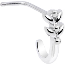 Load image into Gallery viewer, 20G Twin Tulips Flower Faux Hoop L Shaped Nose Ring
