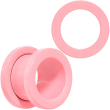 Load image into Gallery viewer, Sweet Pastel Pink Screw Fit Tunnel Plug Set 16G to 19mm
