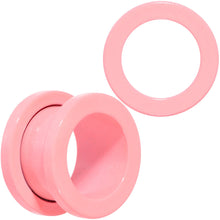 Load image into Gallery viewer, Sweet Pastel Pink Screw Fit Tunnel Plug Set 16G to 19mm
