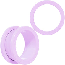 Load image into Gallery viewer, Sweet Pastel Purple Screw Fit Tunnel Plug Set 16G to 19mm
