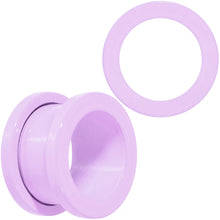 Load image into Gallery viewer, Sweet Pastel Purple Screw Fit Tunnel Plug Set 16G to 19mm
