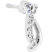 将图片加载到图库查看器，20G 1/4 Clear CZ Twisting Strands Nose Bone
