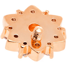 Load image into Gallery viewer, 14G White Faux Opal Rose Gold Tone Floral Glam Dermal Anchor Top
