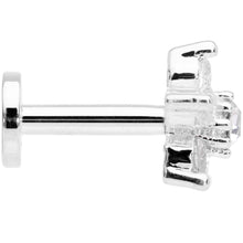 Load image into Gallery viewer, 16G 1/4 Clear CZ Star Internally Threaded Labret
