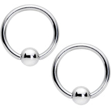 Load image into Gallery viewer, 14G Clear Gem Gold Tone Flowers BCR Barbell Nipple Ring Set
