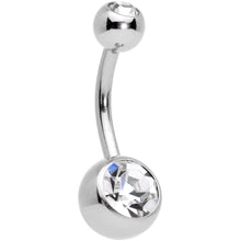 Load image into Gallery viewer, Clear Gem Gold Tone Pineapple Belly Ring Set of 4  Bonus Pack
