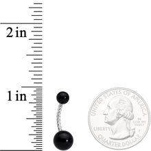 将图片加载到图库查看器，Black Pearlescent Totally Twisted Belly Ring
