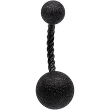 将图片加载到图库查看器，Black Anodized Tastefully Twisted Belly Ring
