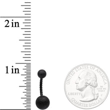 将图片加载到图库查看器，Black Anodized Tastefully Twisted Belly Ring
