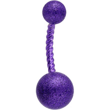 Load image into Gallery viewer, Purple Anodized Tastefully Twisted Belly Ring
