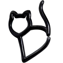 将图片加载到图库查看器，16G Black One Cool Kitty Cat Closure Ring

