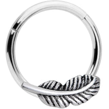 将图片加载到图库查看器，16G 3/8 Southwestern Feather Hinged Segment Ring
