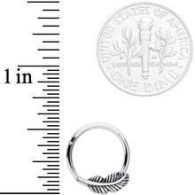 将图片加载到图库查看器，16G 3/8 Southwestern Feather Hinged Segment Ring
