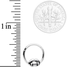 Load image into Gallery viewer, 16G 3/8 Halloween Vampires Kiss Fangs Hinged Segment Ring
