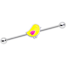 将图片加载到图库查看器，14G Yellow Easter Chick Industrial Barbell 38mm
